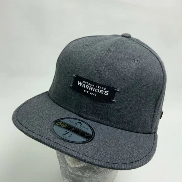 Men's New Era Cap Charcoal Grey Golden State Warriors 59FIFTY NBA - 25154 NWT - Picture 1 of 5
